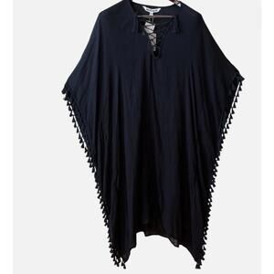 Walter Baker Acapulco Dress Kaftan Swimsuit Coverup Fringe Resort One Size NWT